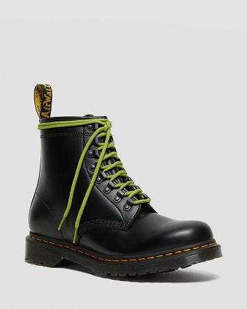 Black Men's Dr Martens 1460 Ben Smooth Leather Lace Up Boots | CA 501YXF